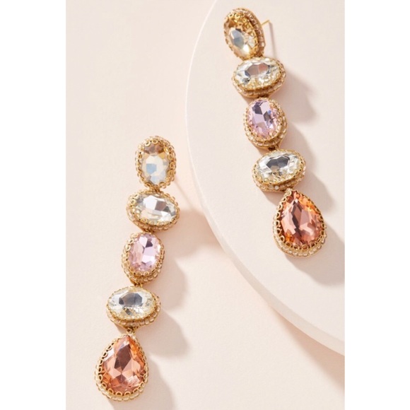 Skipping Stone Drop Earrings Deepa Gurnani NWT - Picture 7 of 8